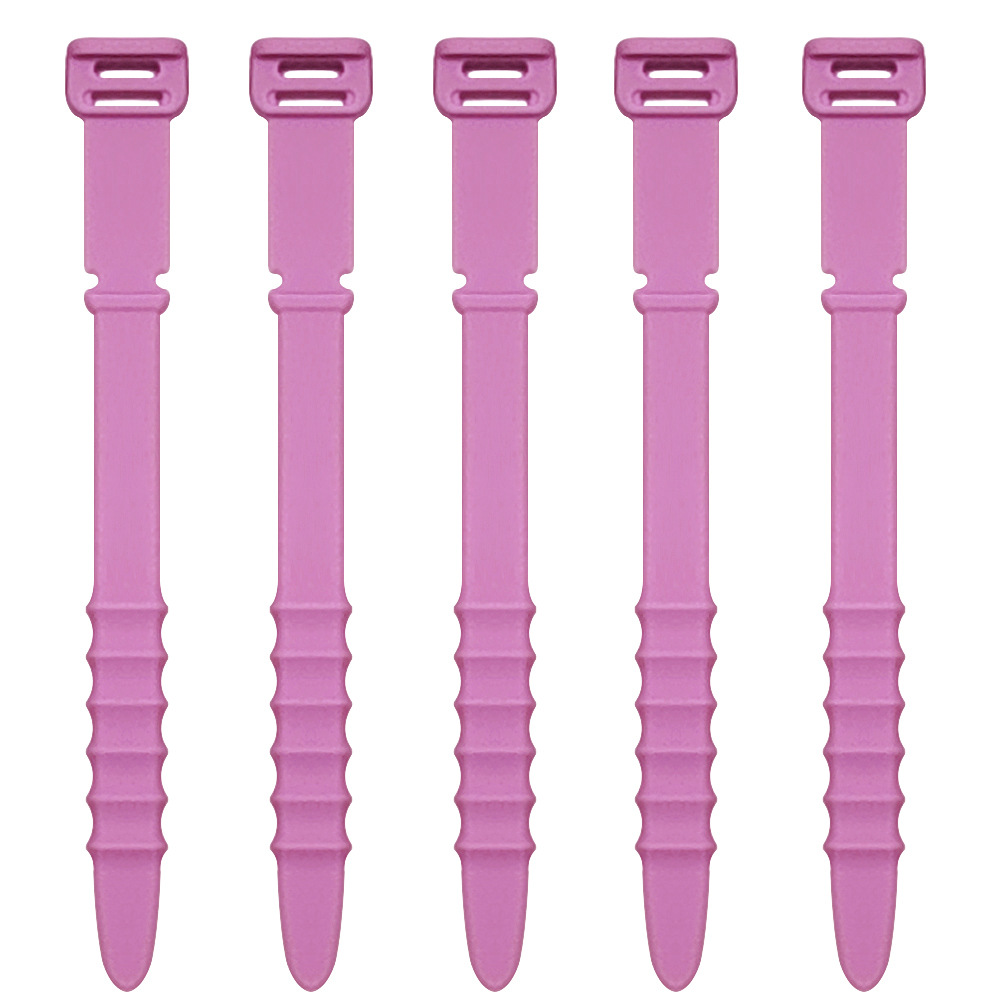 Picture of Fishbone Silicone Cable Organizer Data Cable Storage Tie Headphone Cable Winder Strap Cord Organizer