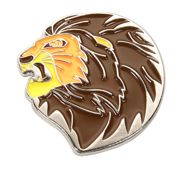 Picture of Factory self-supply clip lion head marker mark make golf cap clip with magnet ball mark