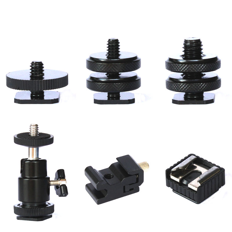 Picture of Hot shoe bracket extension 3/8 conversion bracket cold shoe interface 1/4 screw flash pan-tilt mobile phone holder