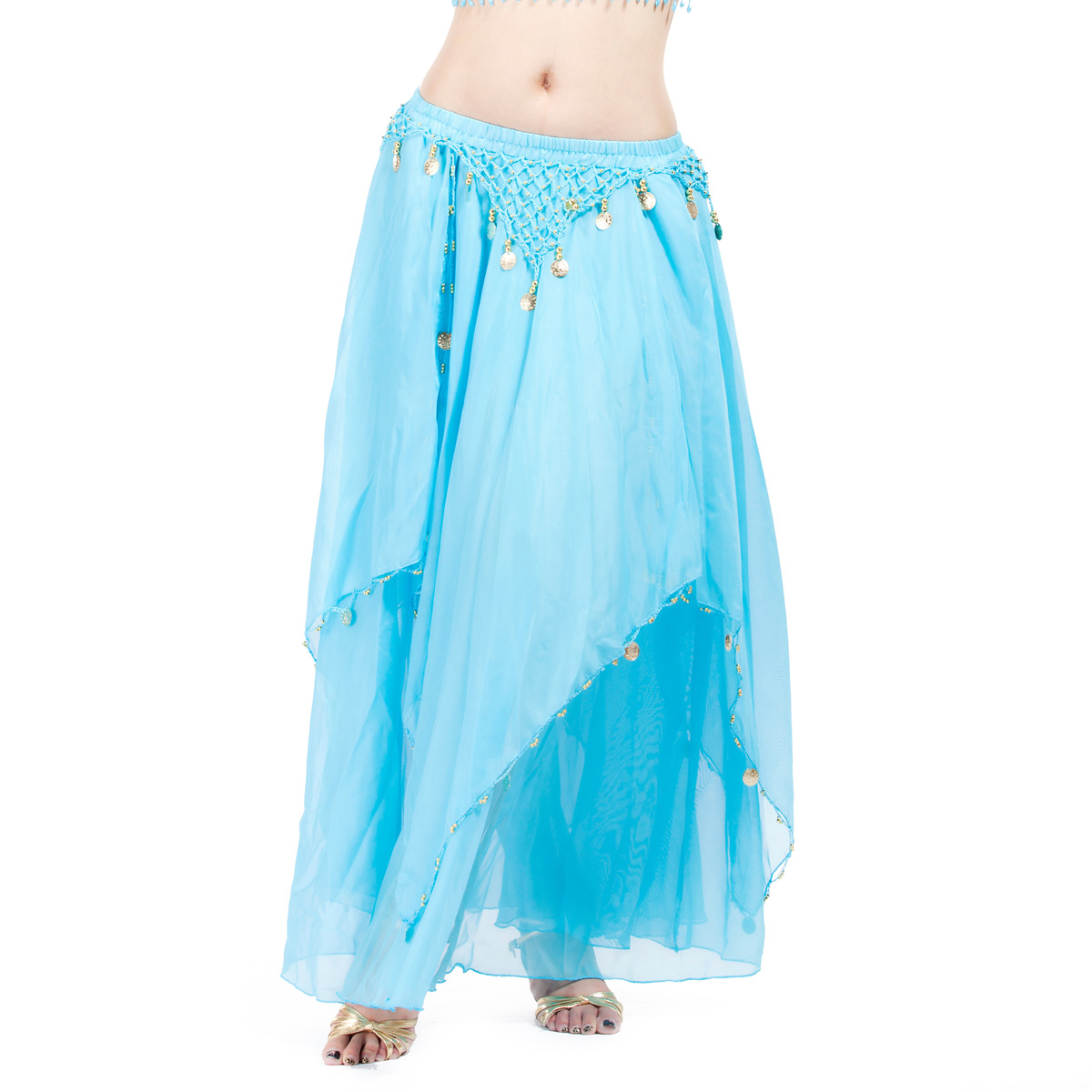 Picture of Less cloth chiffon long gauze skirt selection quality affordable belly dance skirt source factory primary supply