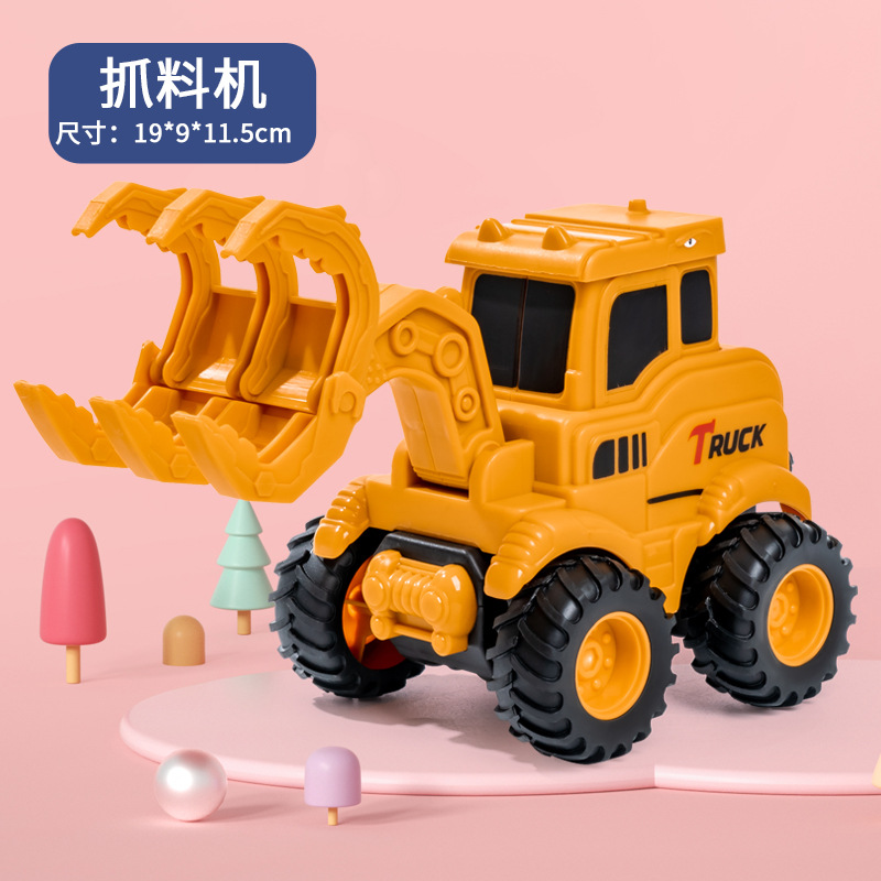 Picture of Children's toys press sliding back force engineering vehicle excavator plastic bulldozer children's toys gifts wholesale
