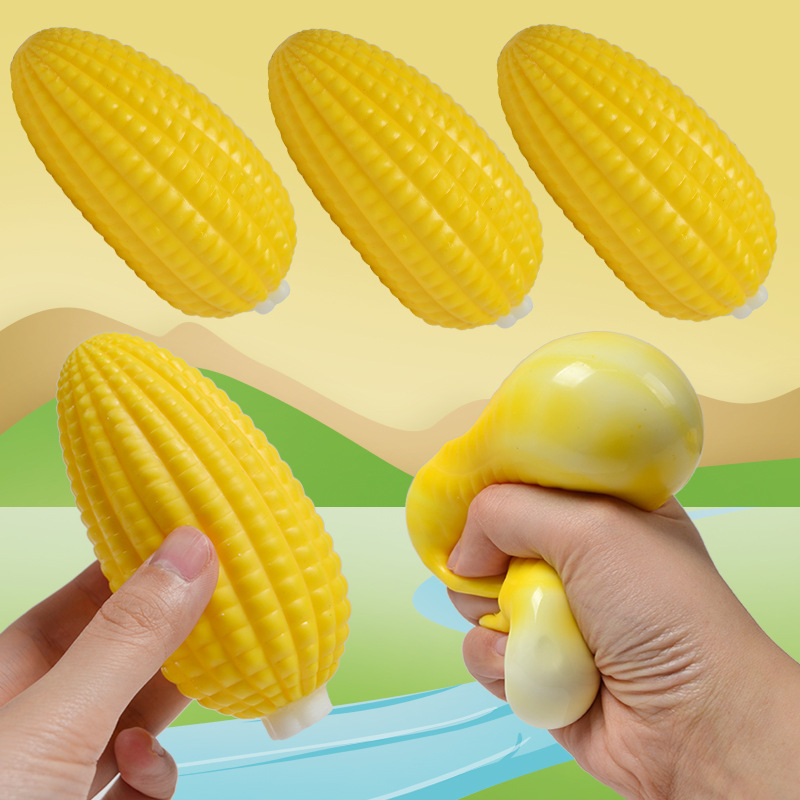 Picture of Supply creative simulation vent decompression corn kneading music new strange decompression corn vent flour fruit toys