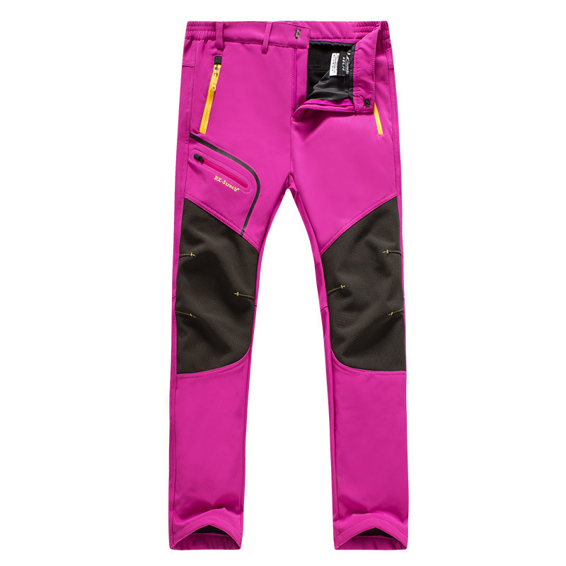 Picture of Outdoor Rush Pants Men's and Women's Autumn and Winter Velvet Thickened Windproof Waterproof Large Size Warm Fleece Climbing Ski Pants