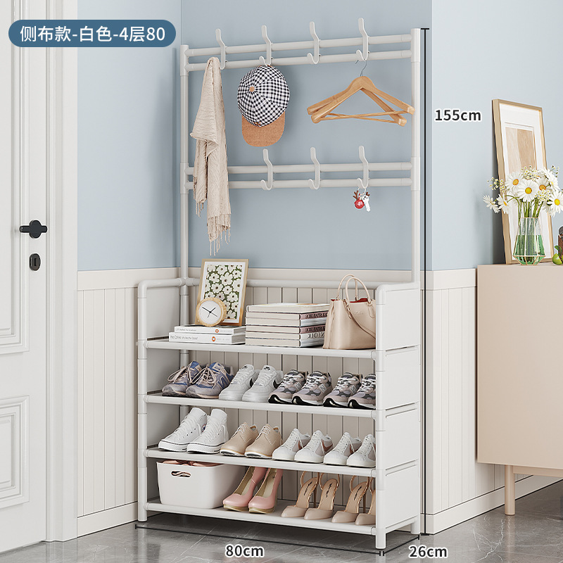 Picture of Coat Rack Bedroom Indoor Dormitory Clothes Rack Household Simple Storage Rack Simple Floor-Standing Multi-Functional Combination Shoe Rack