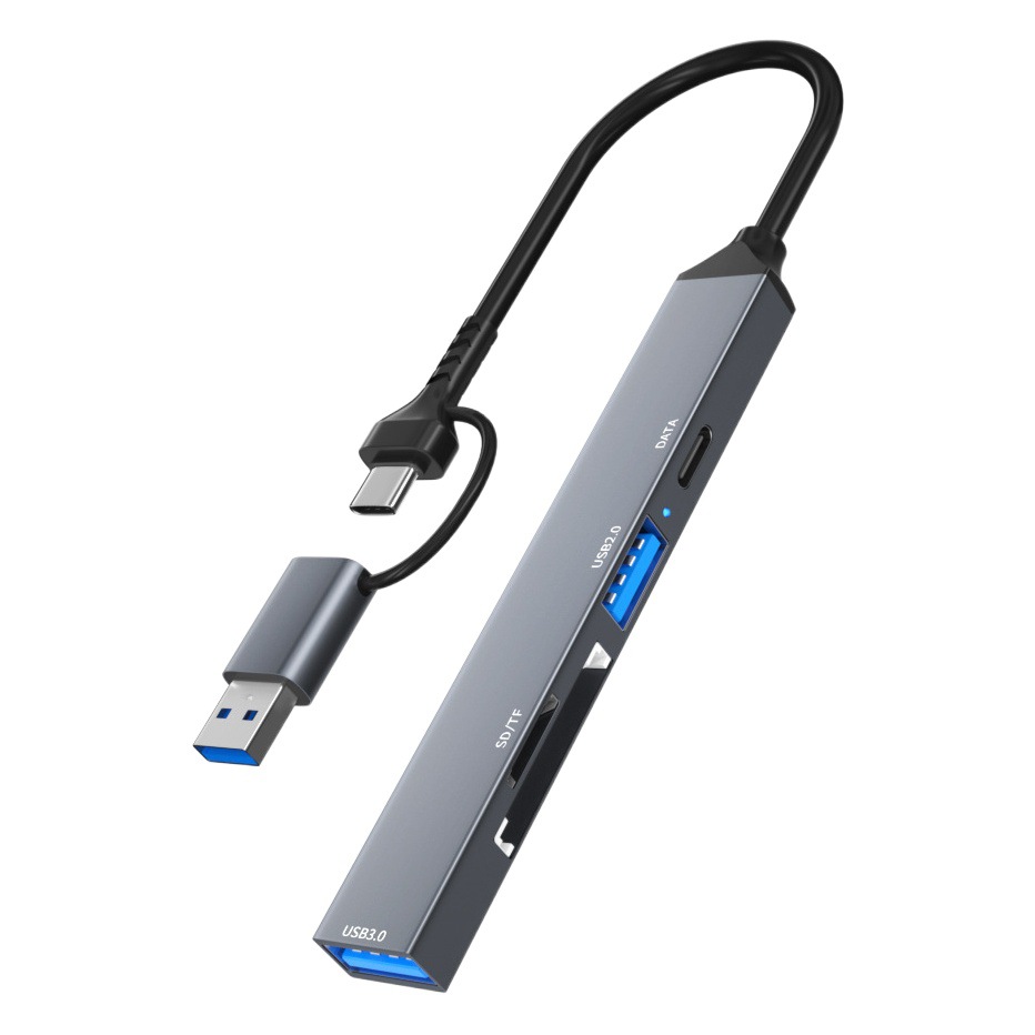 Type-c/USB multi-function docking station USB3.0 interface one-to-three card reader SD/TF HUB HUB