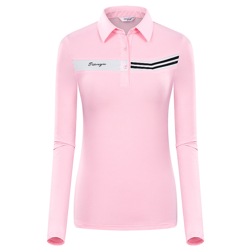 Picture of Women's Golf Clothes Autumn Long-sleeved T-shirt Korean Slim-fit Stretch Golf Clothes Women's Outdoor Sports Clothes