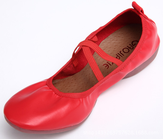Picture of Purple Rice Snow Square Dance Shoes Dance Shoes Beef Tendons Soft Bottom Dance Shoes Women's Casual Shoes Exercise Shoes Taiji Shoes