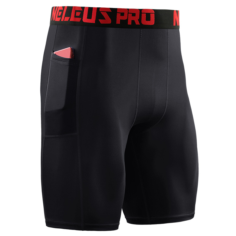 Picture of Quick-Drying Tight Shorts Men's Sweat-Wicking Sports Fitness Running Elastic Outdoor Basketball Base Training Five-Point Pants