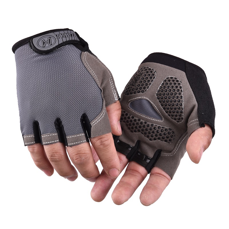 Picture of Half-finger outdoor sports cycling gloves for men and women mountaineering fitness yoga driving shock-absorbing non-slip open-finger breathable gloves