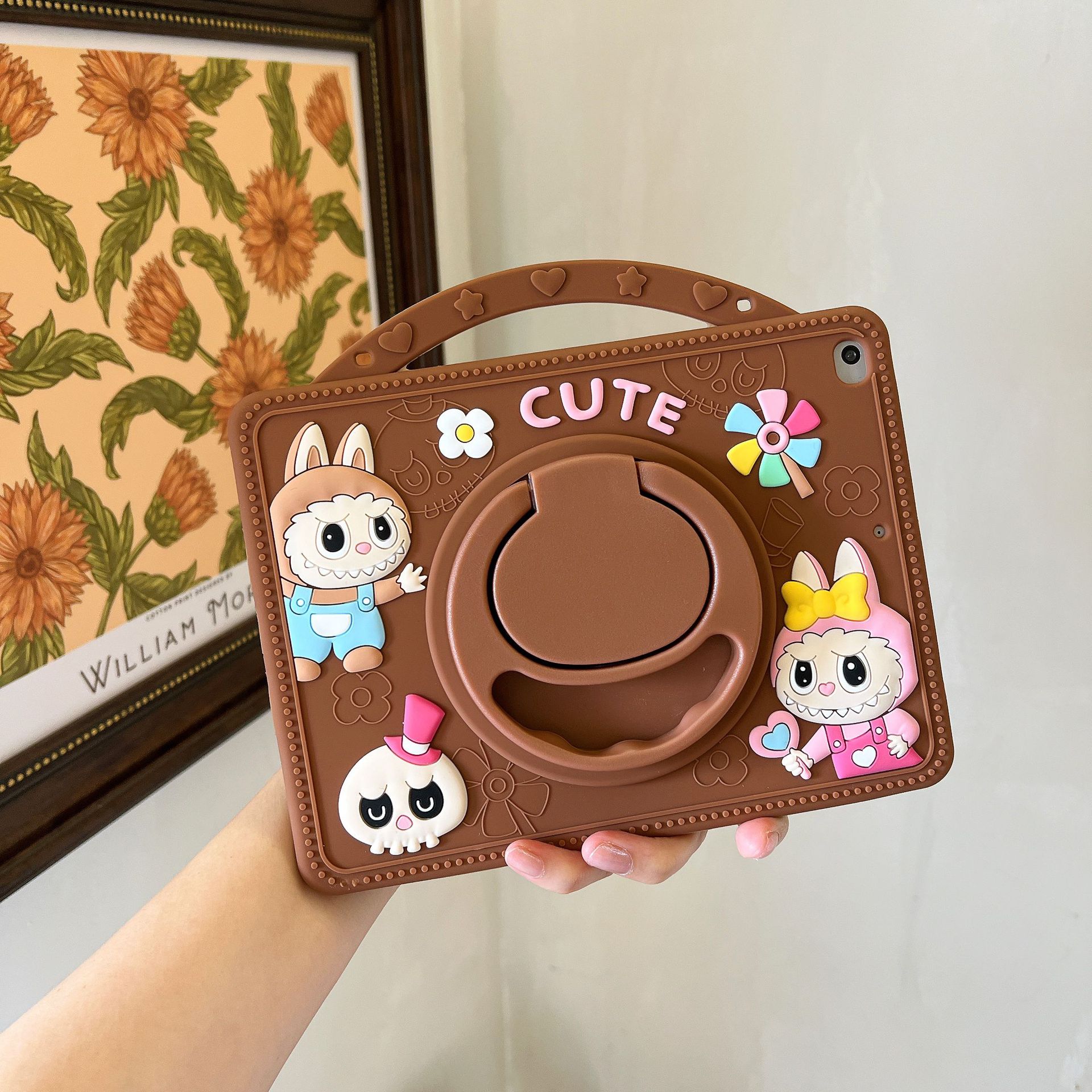 Picture of Suitable for Samsung A9Plus Silicone Shell A8 Cartoon A7Lite Satchel X210 with Pen Slot X115 Labubu T225
