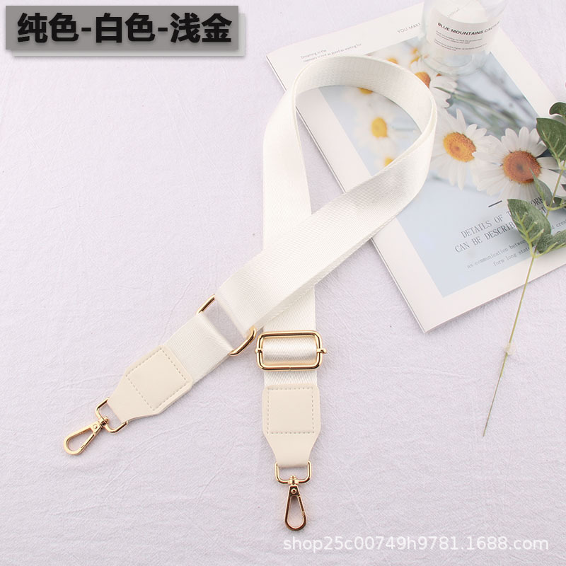 Picture of Solid Color Bag with Children's Wide Shoulder Strap Accessories Men's Single Shoulder Crossbody Bag Strap Pure Black Adjustable Replacement Strap