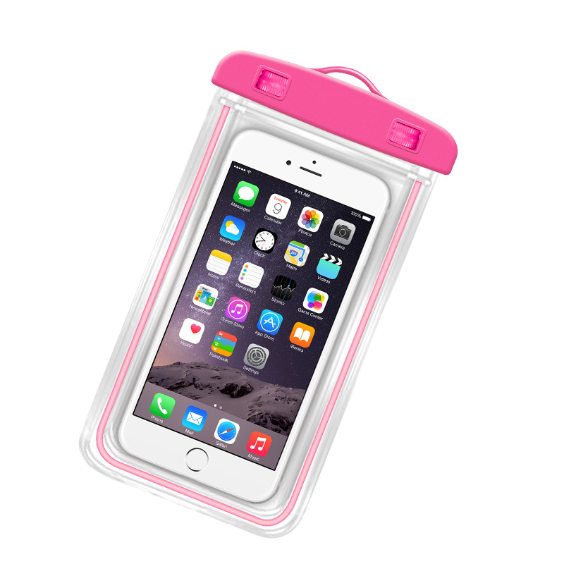 Picture of Hot spring swimming fluorescent waterproof protective bag fluorescent mobile phone waterproof cover luminous mobile phone waterproof bag
