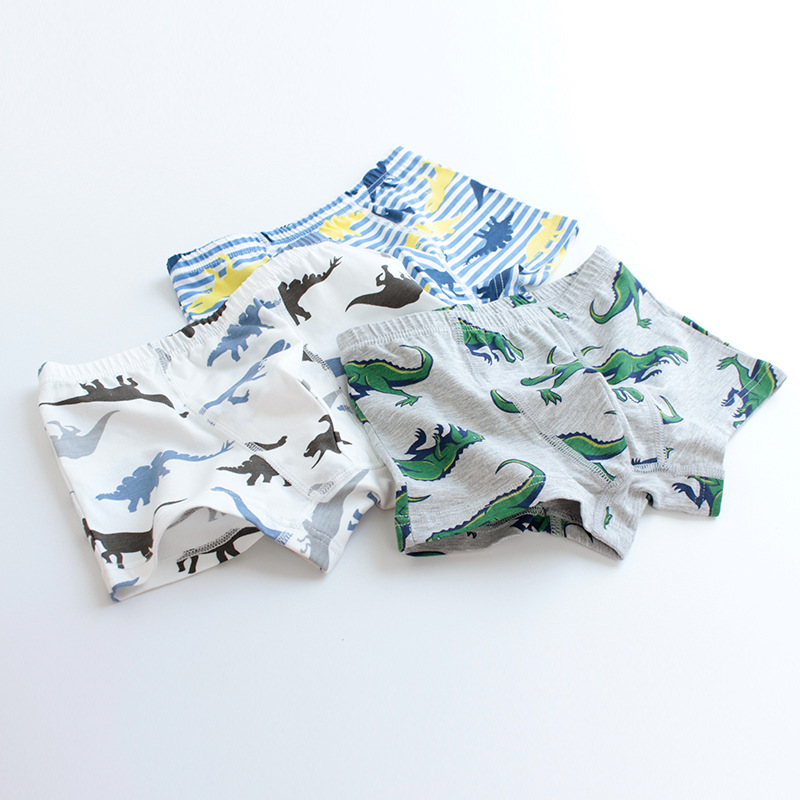 Picture of Children's Underwear Dinosaur Boys Four Corners Boys' Cartoon Shorts Pupil Boys 1-3-12 Years Old Boxer Panties