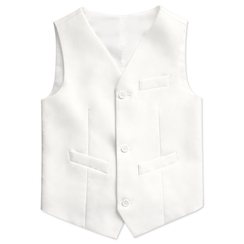 Picture of Children's Black Suit Vest Boy Flower Girl Dress Performance Clothing British Style Pure Color Vest Drop Shipping