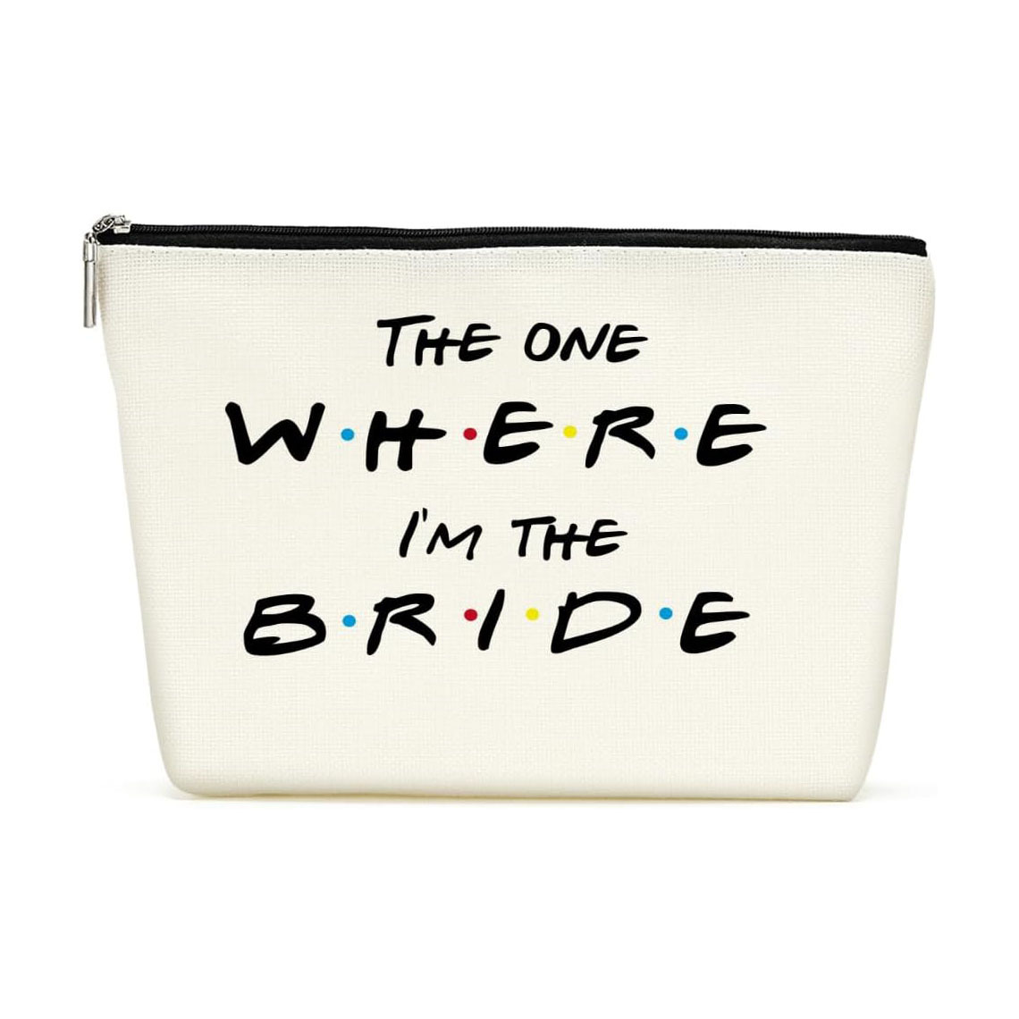 Amazon cross-border AliExpress the one where I'm the bride white canvas cosmetic bag