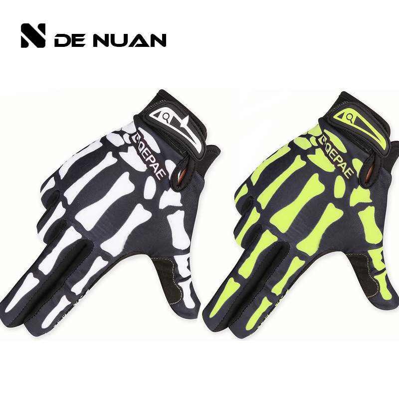 Picture of Skeleton Full-Finger Gloves Qepae Chipper Cycling Warm Gloves Cycling Sports Outdoor Cross-Border Long-Finger Gloves