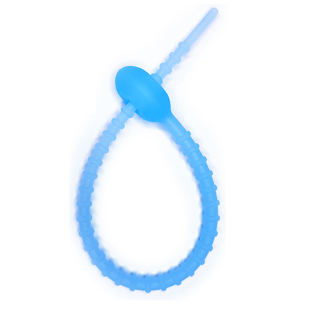 Picture of 180mm color silicone cable tie jewelry pendant stationery multifunctional lanyard data cable storage finishing winder