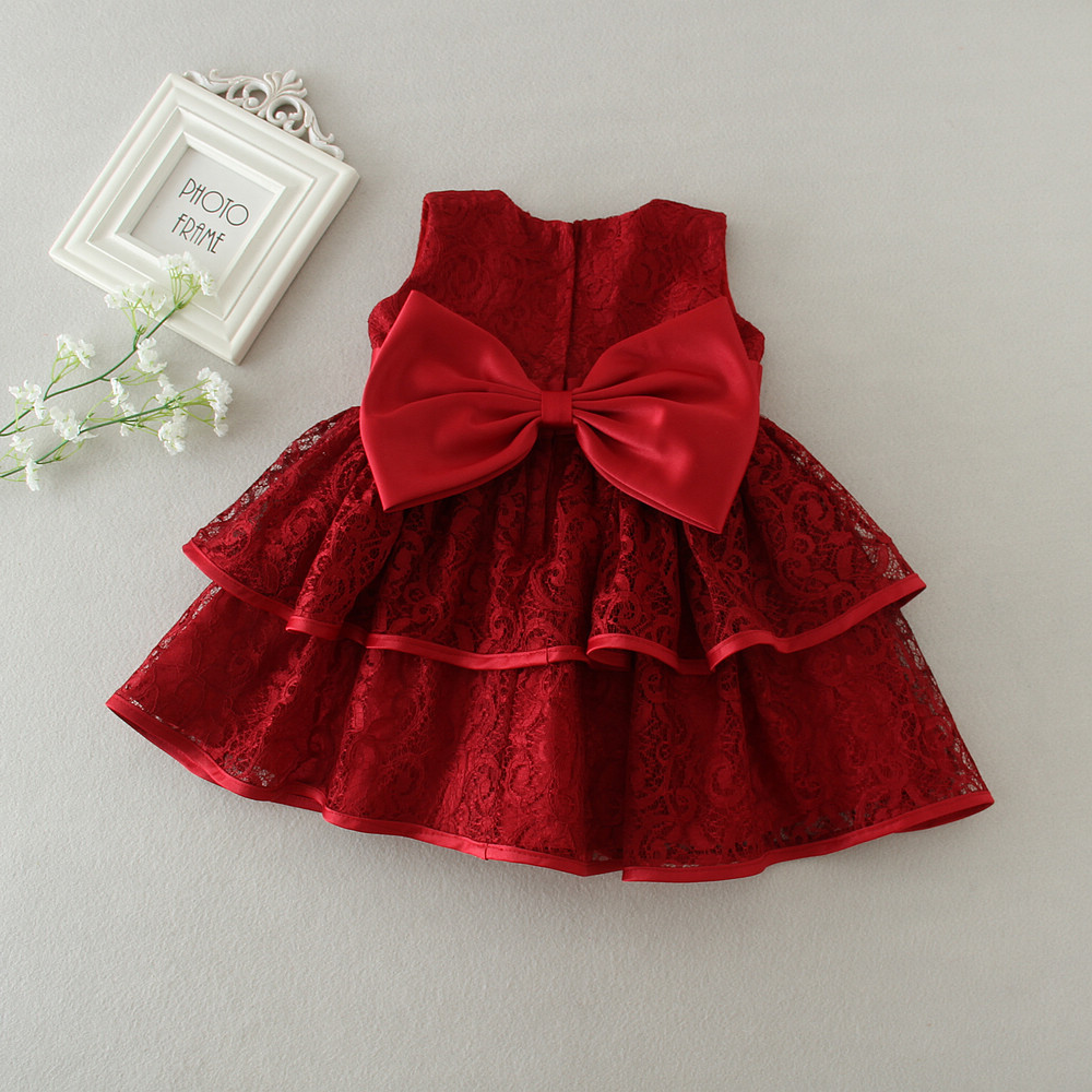 Picture of Maiqi 2017 New Girl Baby Baby First Birthday Full Moon Wine Wedding Dress Princess Dress