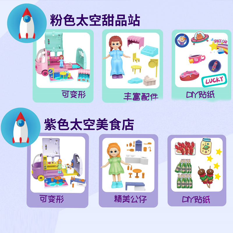 Picture of Play House surprise Space car scene parent-child interaction changeable scene pattern space CAR children's toy gift