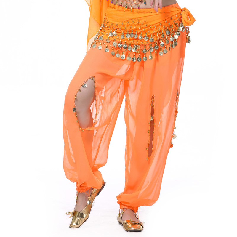 Picture of Dancer coin hanging knickers belly dance performance stage focus super stunning hollow performance dance pants dance pants