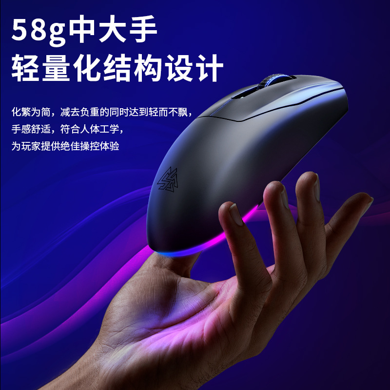 Picture of SOREX X2 Wireless Three-Mode Mouse Bluetooth Wired RGB E-Sports Game Office Desktop Laptop