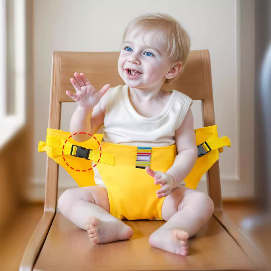 Baby Dining Chair Bag Children's Sitting Training Seat Fixed Strap Folding Portable Simple Eating and Dining Belt