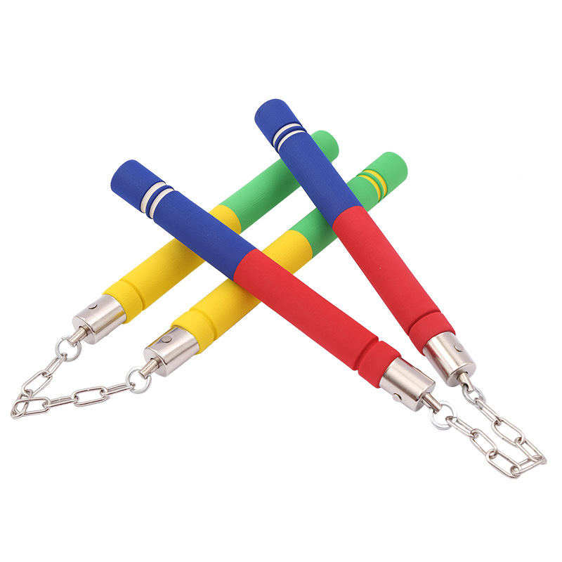 Picture of Wholesale PVC sponge nunchakus novice practice nunchakus multicolor optional taekwondo martial arts supplies show stick