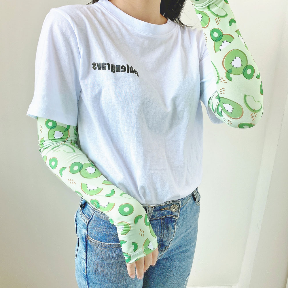 Picture of Cool Summer Sunscreen Ice Silk Sleeve Women's Summer Explosions Cute Girl Style Outdoor UV Protection All-match Ice Sleeve