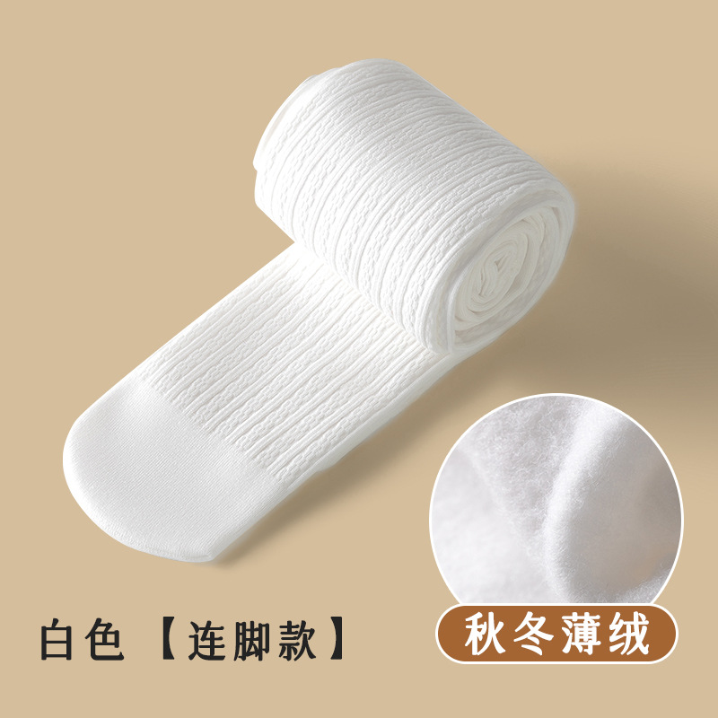Picture of Twist White Outer Wear Leggings Baby Children's Pantyhose Girls Autumn and Winter Leggings Thin Foot Socks