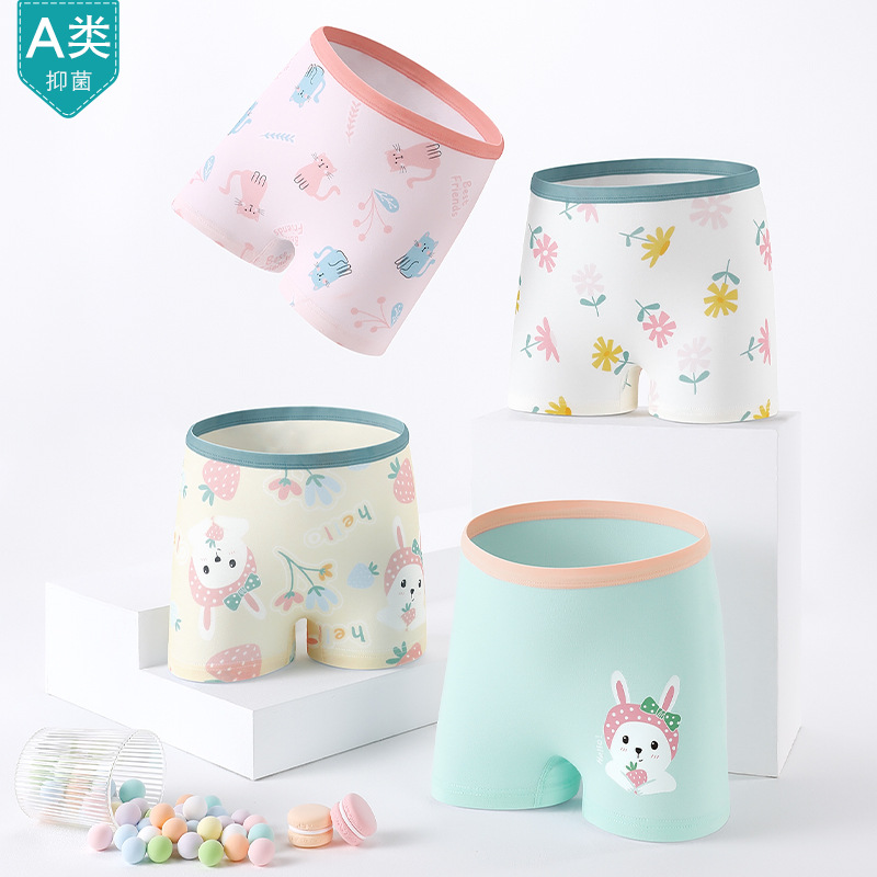 Picture of Children's underwear women's cotton boxer Girl Girl's boxer cotton shorts medium and big Children Baby Girl without pp