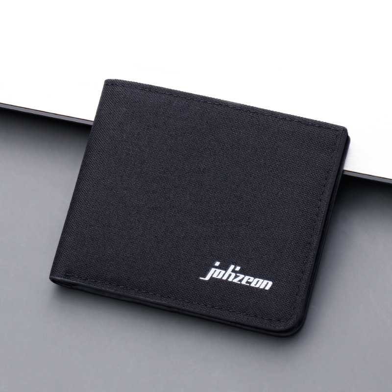 Picture of jolizeon Men's Short Wallet Canvas Multi-Card Holder Horizontal Denim Wallet Ultra-Thin Dollar Wallet