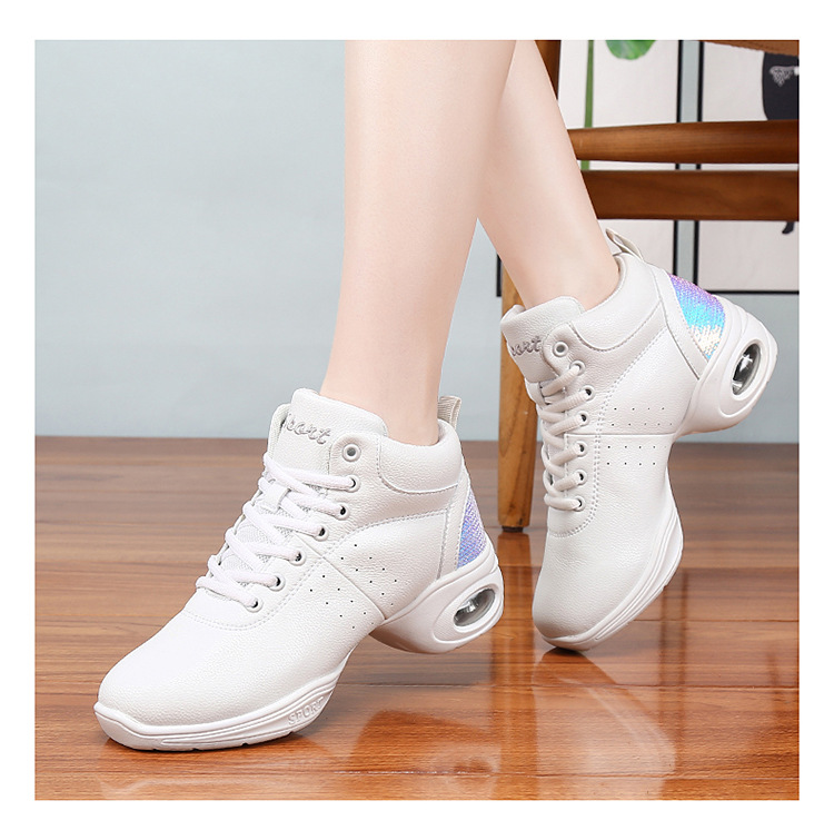Picture of Cocado Autumn Dance Shoes Women's Leather Soft Sole Ghost Step Sailor Dance Shoes Women's Square Dance Women's Shoes Sports Shoes