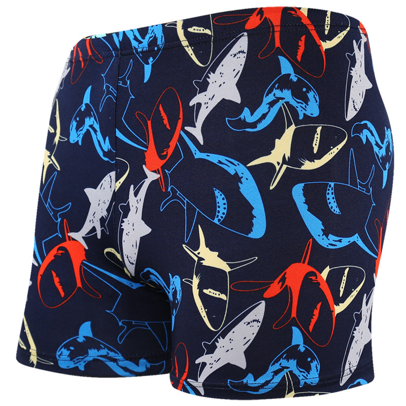 Picture of Explosions swimming trunks adult men's plus size anti-embarrassment boxer men's printing beach hot spring swimming trunks factory wholesale