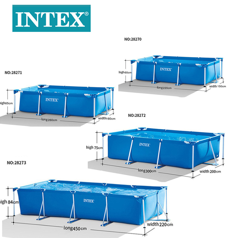 INTEX swimming pool square bracket pool round bracket pool family outdoor private large play pool