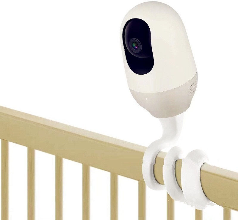 Picture of Crib Silicone Monitor Bracket Stroller Baby Monitoring Monitor Watcher Silicone Fixing Frame