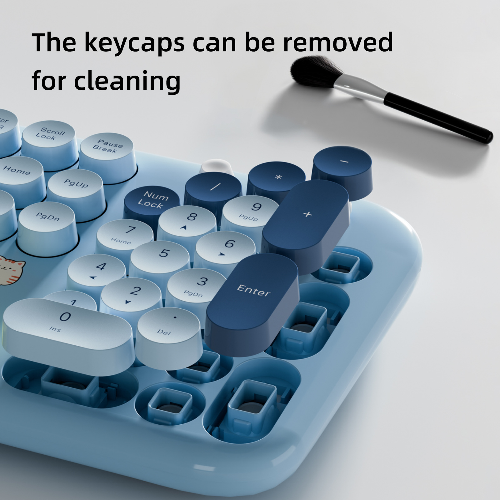 Picture of MOFII Skyscraper 2.4G Wireless Keyboard and Mouse Combination Girls Office High Color Value Mute Keyboard and Mouse suit