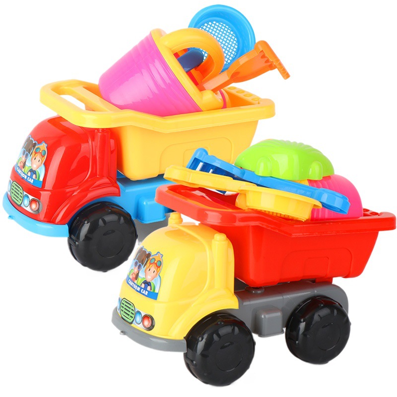 Picture of Amazon's Best-Selling Large 5-Piece Engineering Vehicle Beach Toy for Children to Play in the Water and Sand Toy Car to Dig Sand