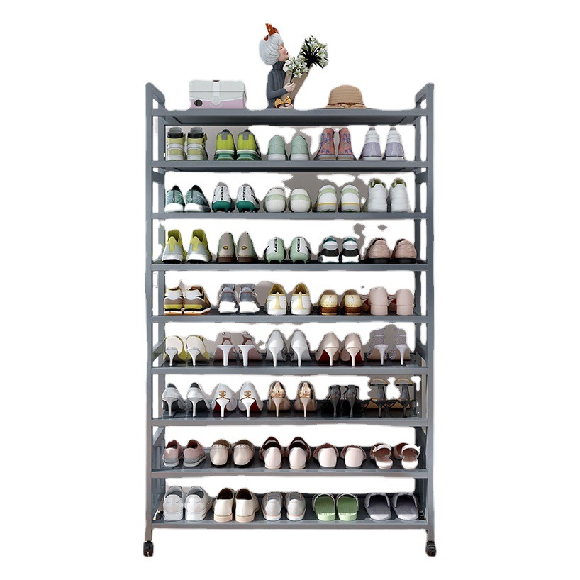 Shoe Rack Household Simple Door Dormitory Storage Dustproof Indoor Mobile Shoe Cabinet Bamboo Shoe Rack Starting from One Piece