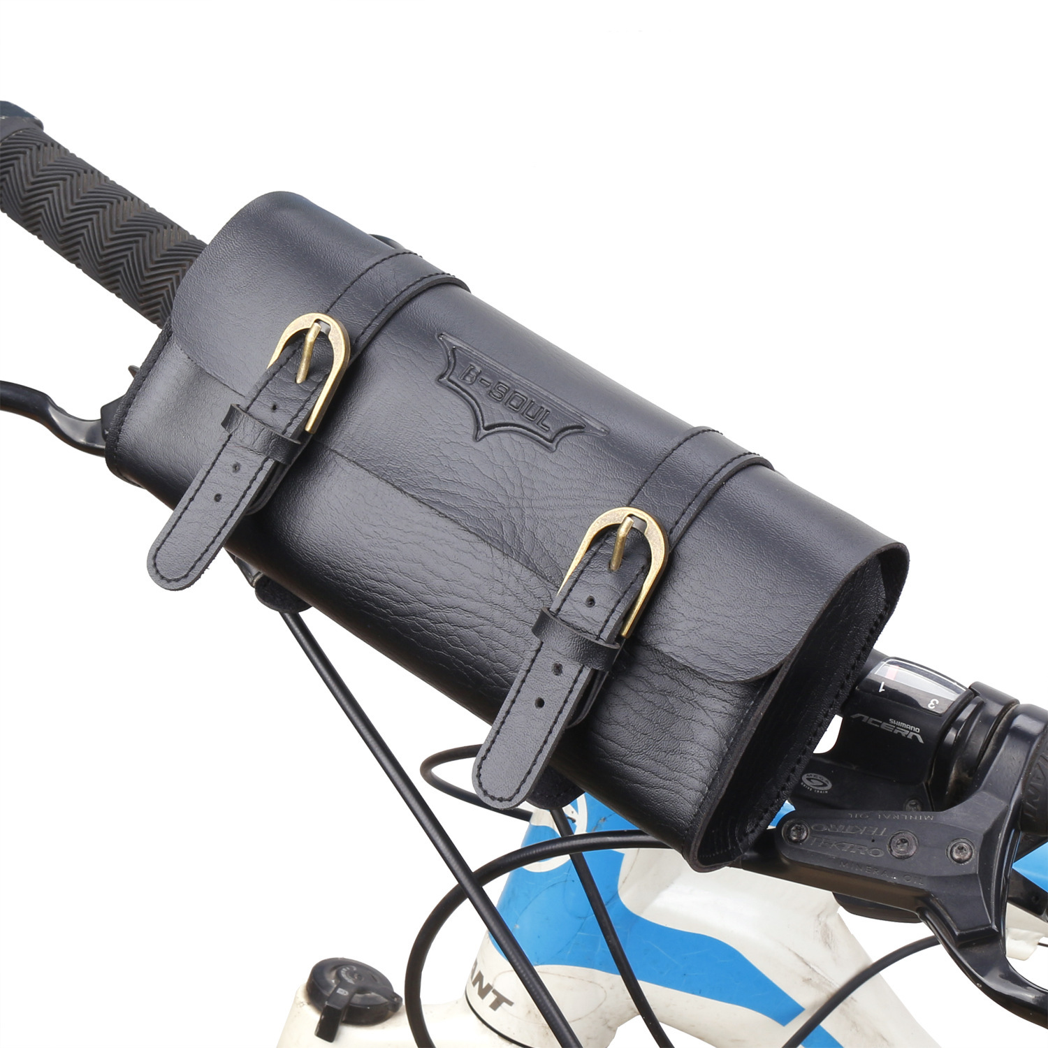 Picture of B- SOUL vintage bicycle bag skateboard head bag folding handlebar bag saddle bag saddle bag riding bag