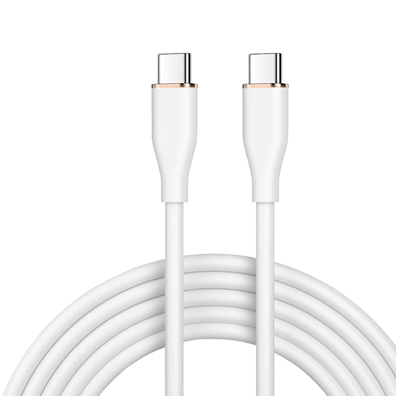 Picture of Liquid Silicone Type-C Data Cable Pd65W Dual C Port Fast Charging Cable Multi-Device Compatible with Mobile Phones and Computers