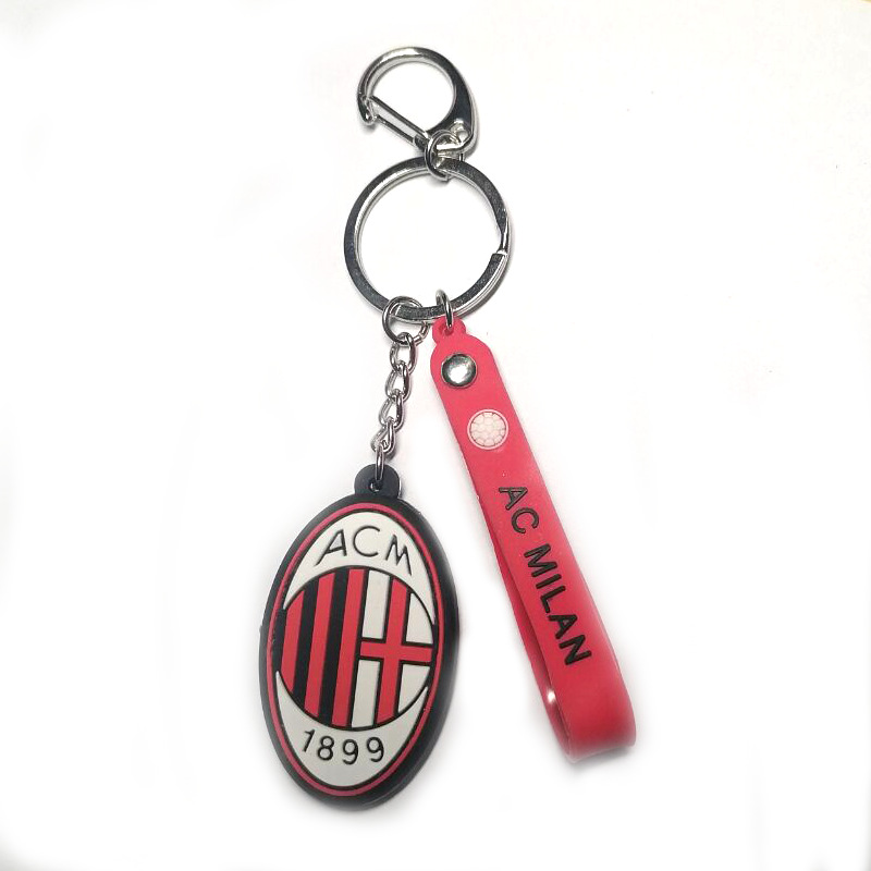 Picture of Real Madrid Atletico Paris Juventus AC inter Roman double-sided ball mark PVC Keychain D-shaped pendant fan gift supplies