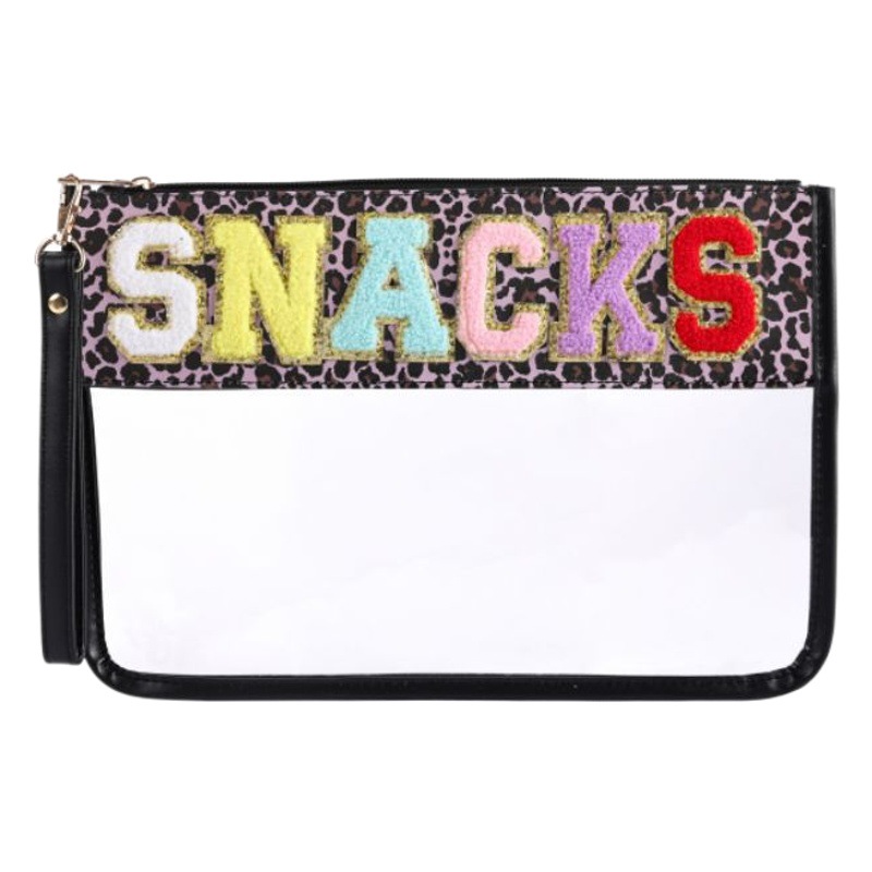 Cross-border Waterproof Transparent pvc Towel Embroidered Alphabet Sticker Cosmetic Bag Large Capacity Multifunctional Wash Bag Coin Purse