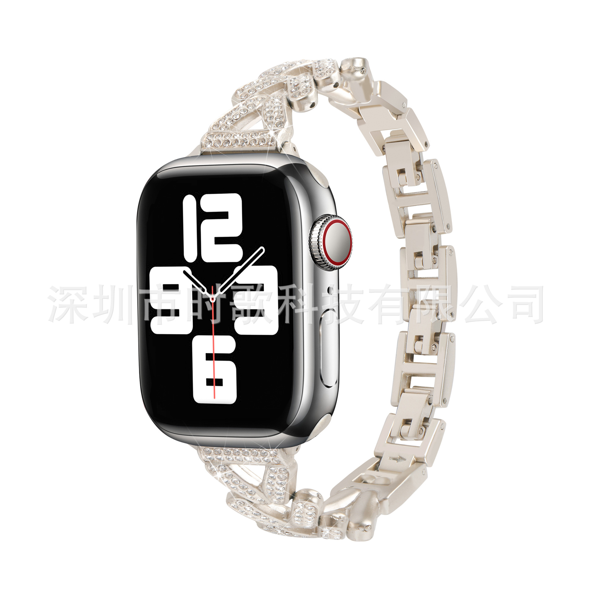 Picture of For Apple Watch Strap applewatch98Ultra2 Heart Chain Luxury Diamond Metal Strap Wholesale