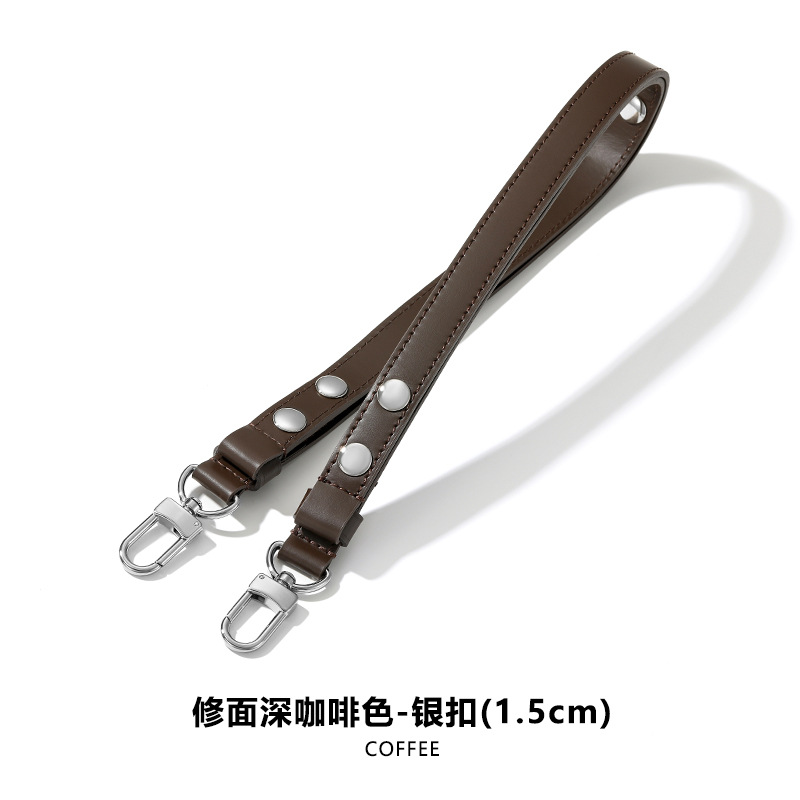 Picture of Mahuangshi MHS-C-38 3rd Gear Adjustable Rivet Shoulder Strap 26 Wash Bag Transformed Brown Women's Bag Shoulder Strap Underarm