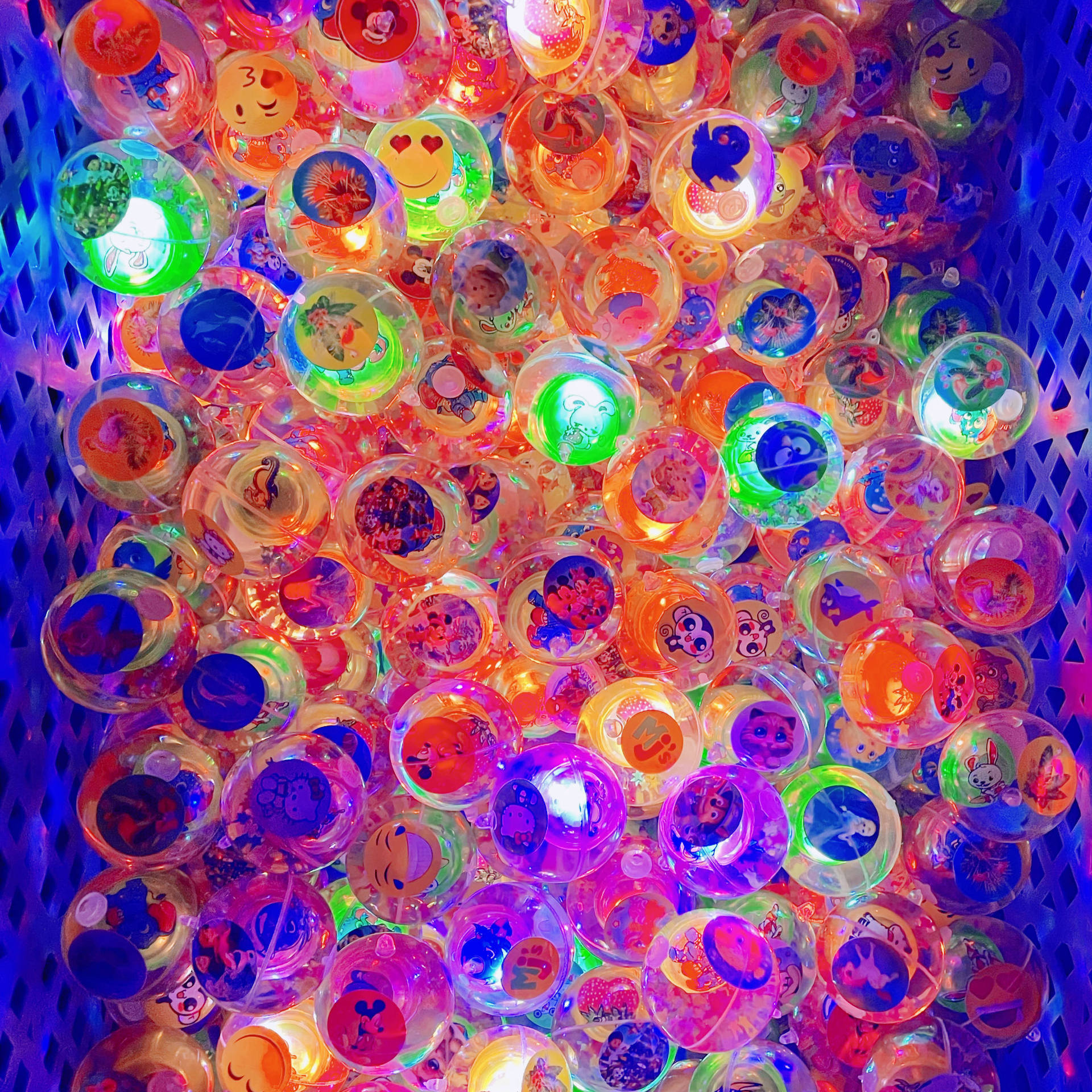 Picture of 5.5cm with rope flash crystal ball luminous elastic ball colorful jumping ball children's toy cartoon ball