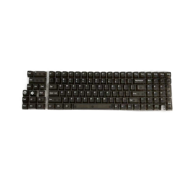 Picture of Wholesale 115-Key Four-Sided Transparent Keycaps Customized Original Height Mda High-Value Cross-Axis Matte Transparent Keycaps