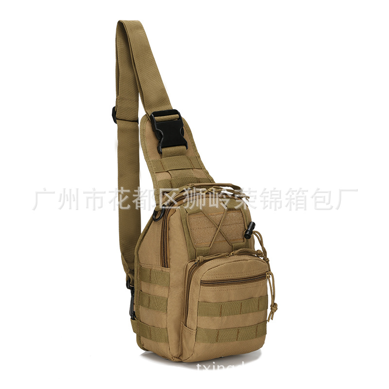 Picture of Factory Spot Canvas Riding Bag Camouflage Outdoor Sports Small Chest Hanging Bag Single Shoulder Crossbody Outdoor Tactical Chest Bag