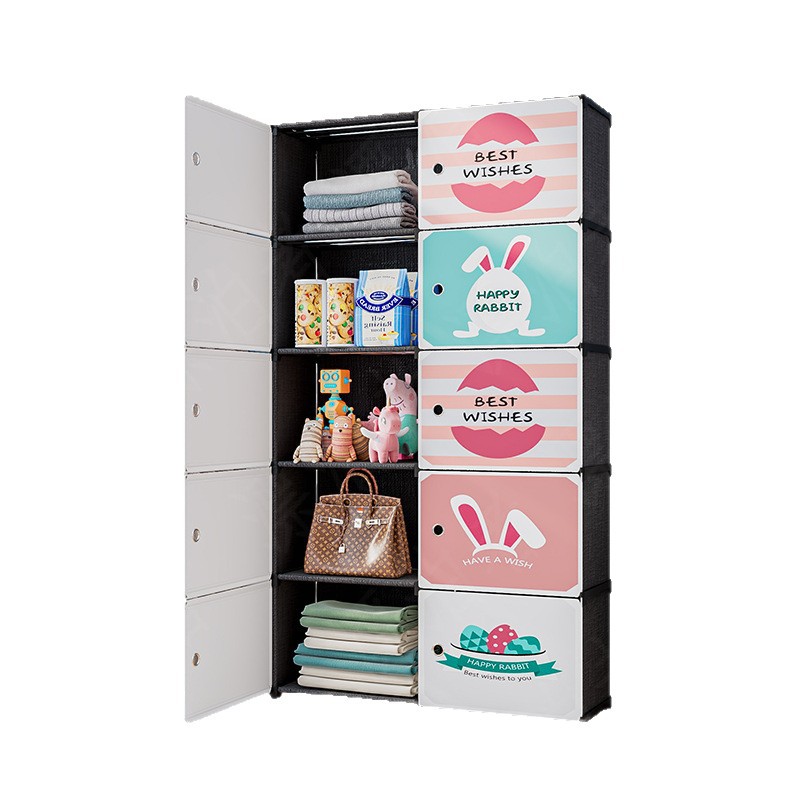 Picture of Installation-Free Children's Wardrobe Baby Baby Clothes Folding Storage Cabinet Household Bedroom Simple Wardrobe Storage Cabinet