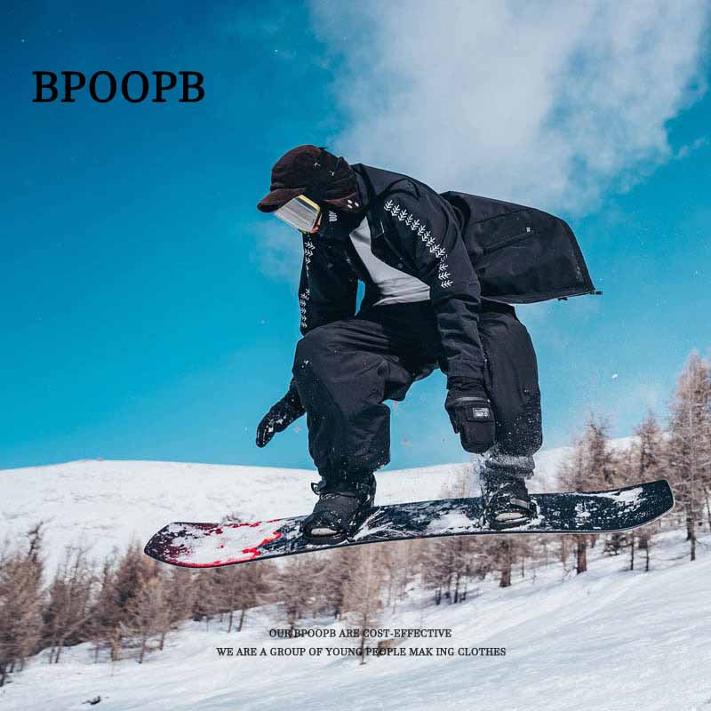 Picture of Harbin Small Potato Loose Waterproof Windproof Snowboard Pants Ski Suit Men's and Women's Pants Outdoor Outer Wear Pants