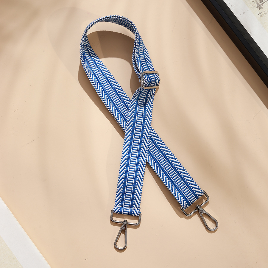 Picture of Bag shoulder strap crossbody strap adjustable widened shoulder strap gold silk jacquard ribbon cross-border